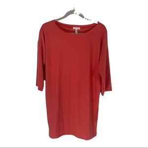 Womens Leith Shift Dress‎ Sz Medium 3/4 Sleeve Coral Pink NWT. 
4167